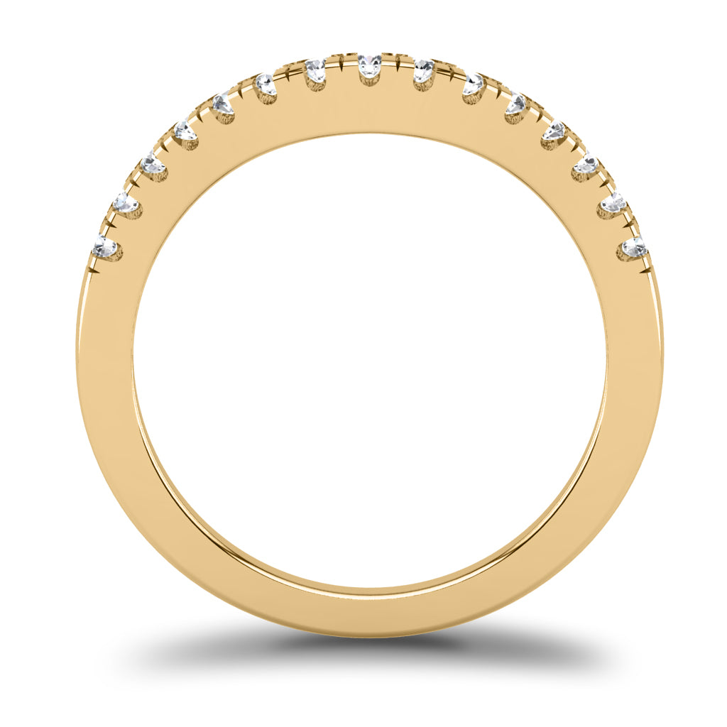 CWB-A Fifteen Stone Contour Band 1/3 CT T.D.W