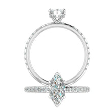 Load image into Gallery viewer, Hidden Halo 10.0x5.0MM Marquise Engagement Ring .45  Carat TDW
