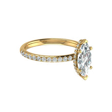 Load image into Gallery viewer, Hidden Halo 12.0x6.0MM Marquise Engagement Ring .47  Carat TDW
