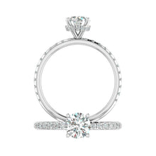 Load image into Gallery viewer, Hidden Halo 7.0MM Round Engagement Ring .45  Carat TDW
