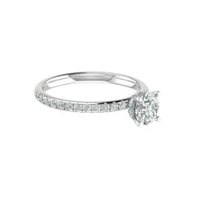Load image into Gallery viewer, Hidden Halo 6.5MM Round Engagement Ring .44  Carat TDW
