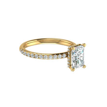 Load image into Gallery viewer, Hidden Halo 8.0x6.0MM Radiant Engagement Ring .47  Carat TDW
