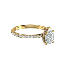 Load image into Gallery viewer, Hidden Halo 9.0x7.0MM Pear Engagement Ring .47  Carat TDW
