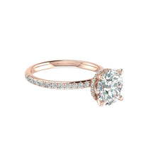 Load image into Gallery viewer, Hidden Halo 9.1MM Round Engagement Ring .48  Carat TDW
