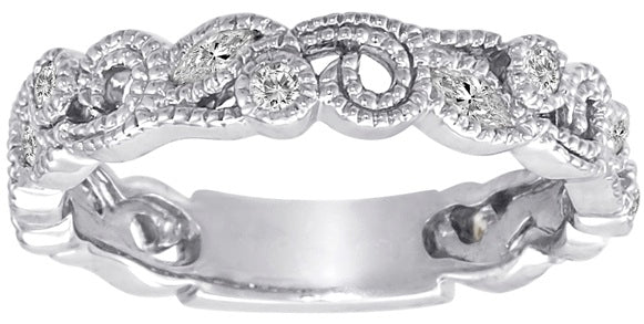 FLORAL # 1 .30 Carat Diamond Floral Band