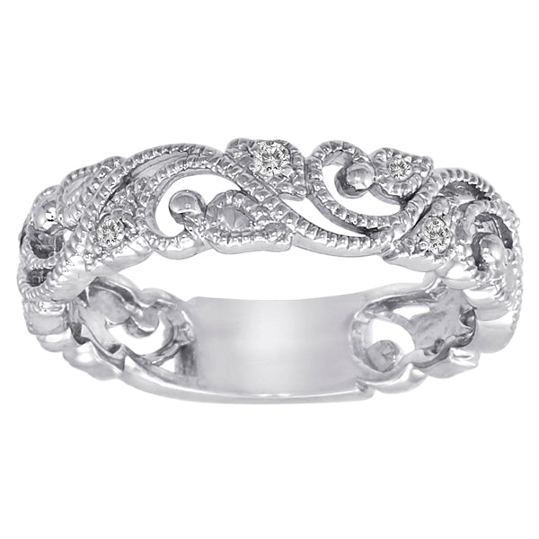FLORAL # 10 .11 Carat Diamond Floral Band