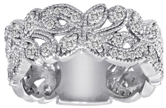 FLORAL # 4 .75 Carat Diamond Floral Band