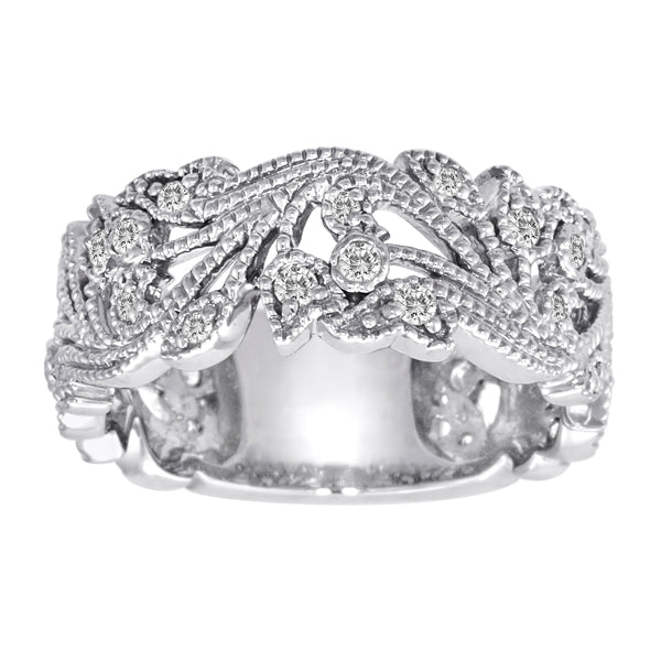 FLORAL # 5 .42 Carat Diamond Floral Band