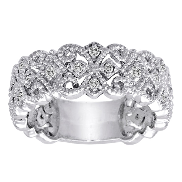 FLORAL # 9 .23 Carat Diamond Floral Band