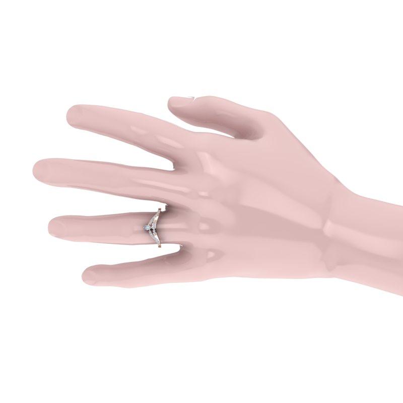 FWB-763 Nineteen Stone Pears Shaped Contour Band .26ct T.D.W