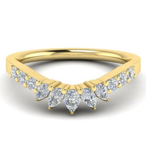 FWB-765    Eleven Stone Pear Shaped Contour Band .36ct T.D.W