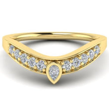 Load image into Gallery viewer, FWB-766    Eleven Stone Pear Shaped Contour Band .25ct T.D.W
