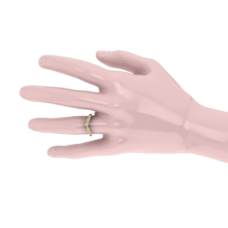 FWB-766 Eleven Stone Pear Shaped Contour Band .25ct T.D.W