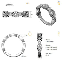 Load image into Gallery viewer, Jessica .25 Carat Diamond Stackable Band
