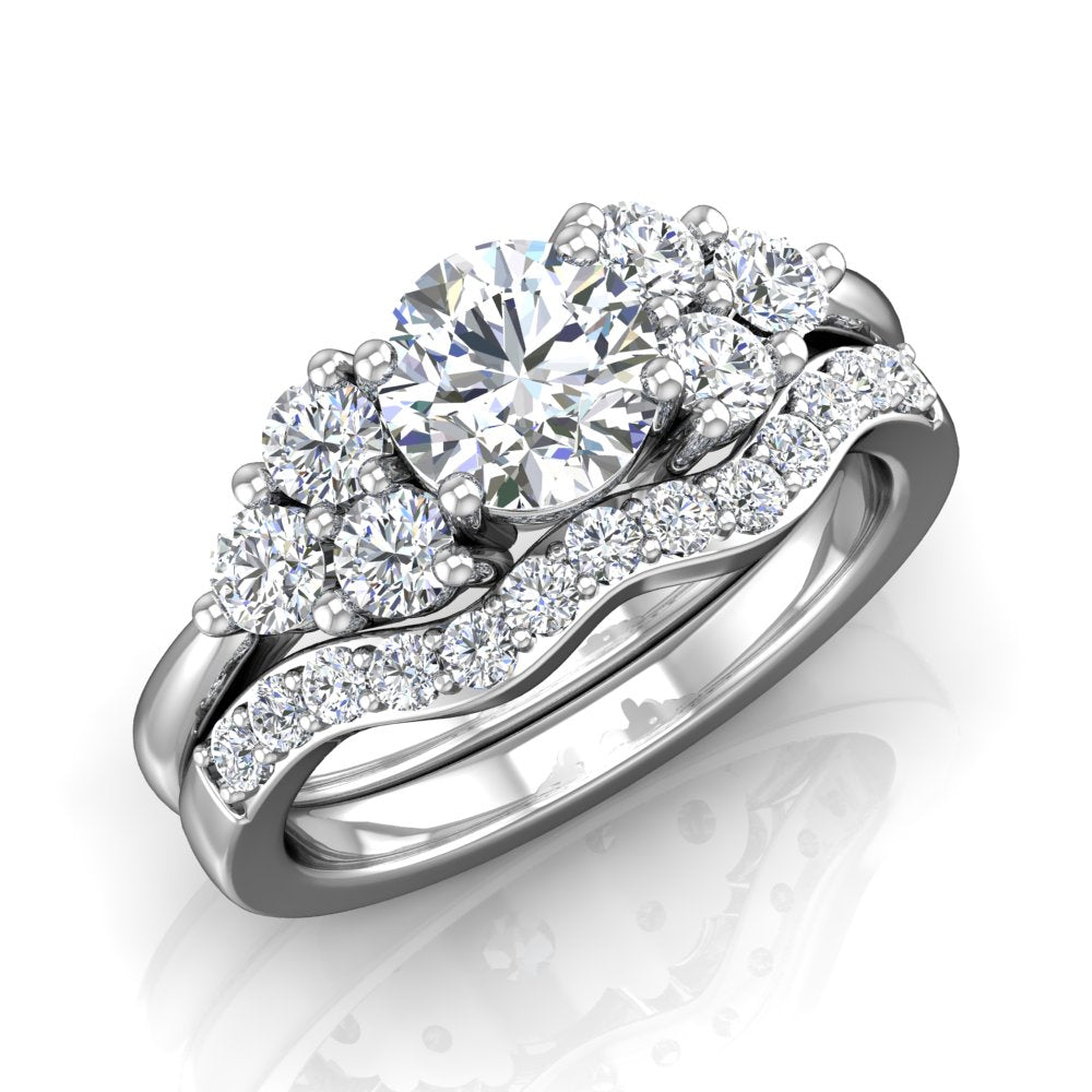 LE338 Round Engagement Ring 1/3 Carat TDW