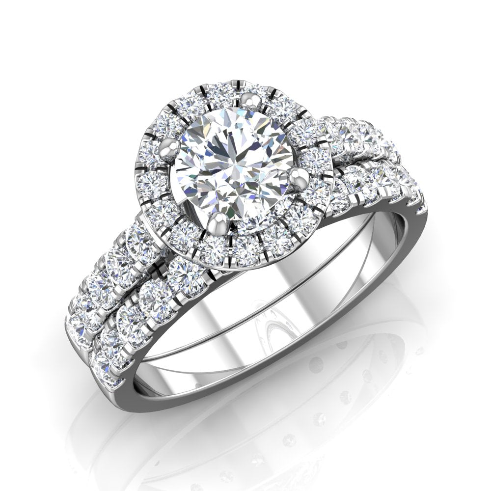 LE342 Round Engagement Ring 3/4 Carat TDW