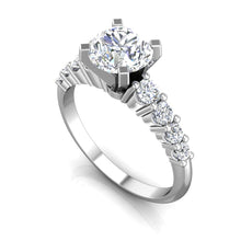 Load image into Gallery viewer, LE347 Round Engagement Ring 3/8  Carat TDW
