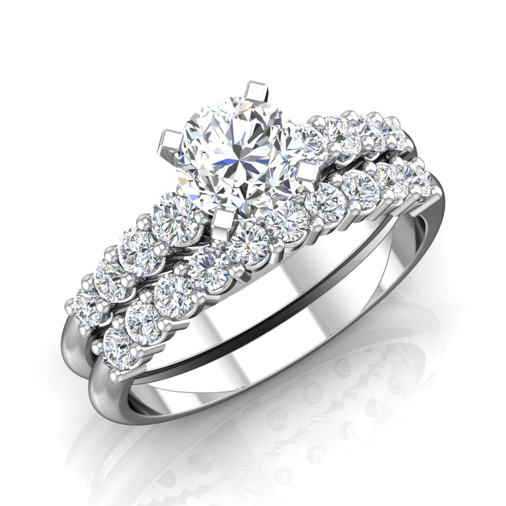 LE347 Round Engagement Ring 3/8 Carat TDW