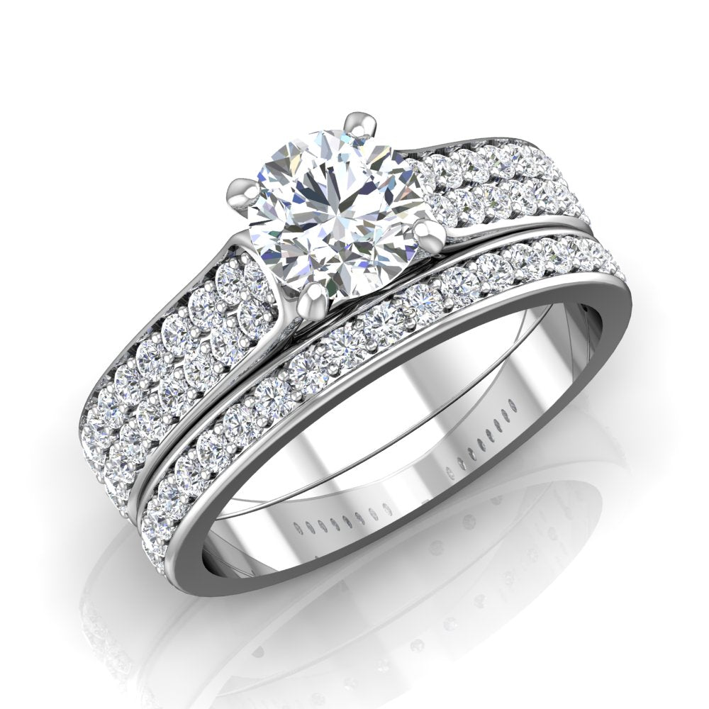 LE348 Round Engagement Ring 5/8 Carat TDW