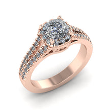 Load image into Gallery viewer, LEE-1208 Cushion Cut Engagement Ring 1/2  Carat TDW

