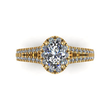 Load image into Gallery viewer, LEE-1210 Oval Engagement Ring 1/2 Carat TDW
