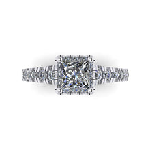 Load image into Gallery viewer, LEE-1213 Princess Cut Engagement Ring 1/2 Carat TDW
