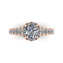 Load image into Gallery viewer, LEE-1217 Round Engagement Ring 1/2 Carat TDW
