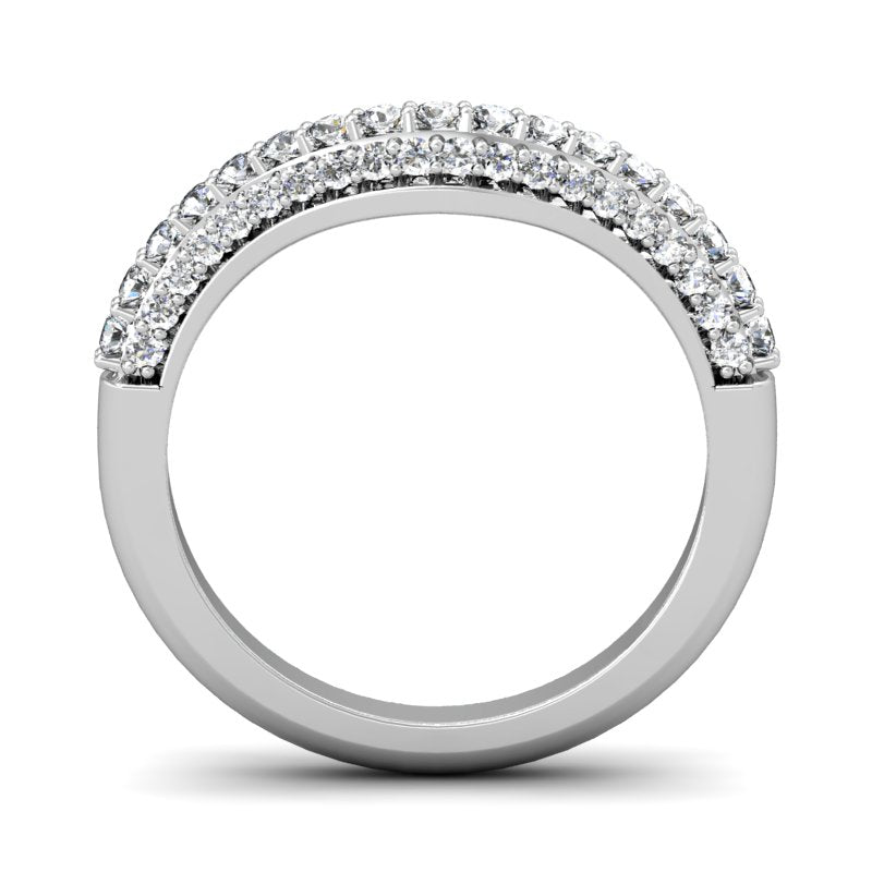 CWB-O Three Row Petite Pave Contour Band .56ct T.D.W