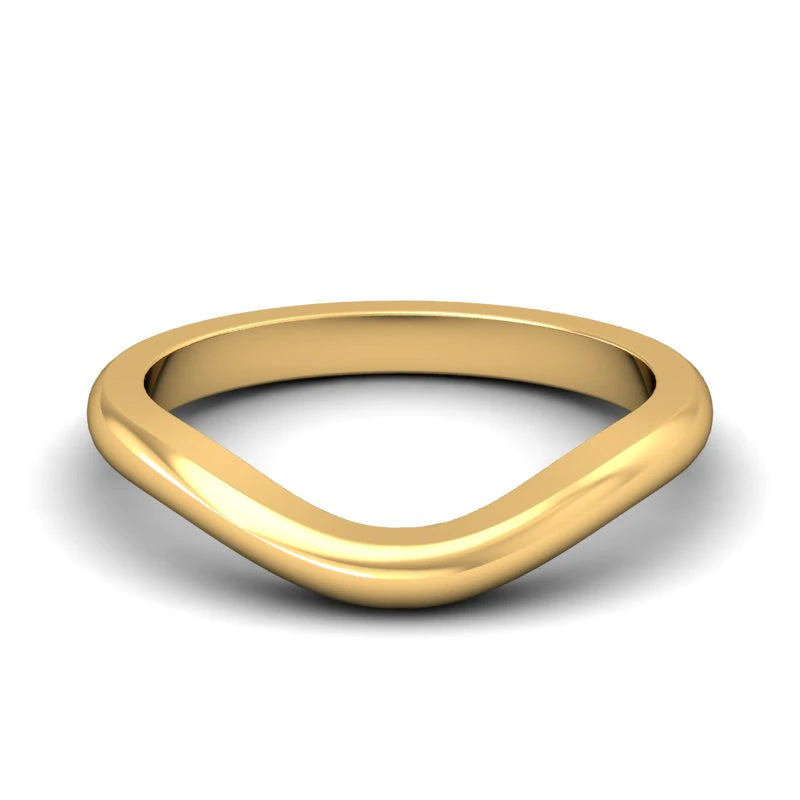 INSTOCK Half-Round Contour Wedding Band 14K YELLOW Finger Size:7