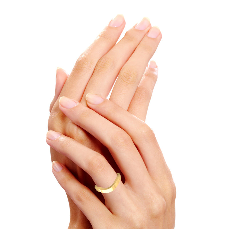 Flat Contour Wedding Band