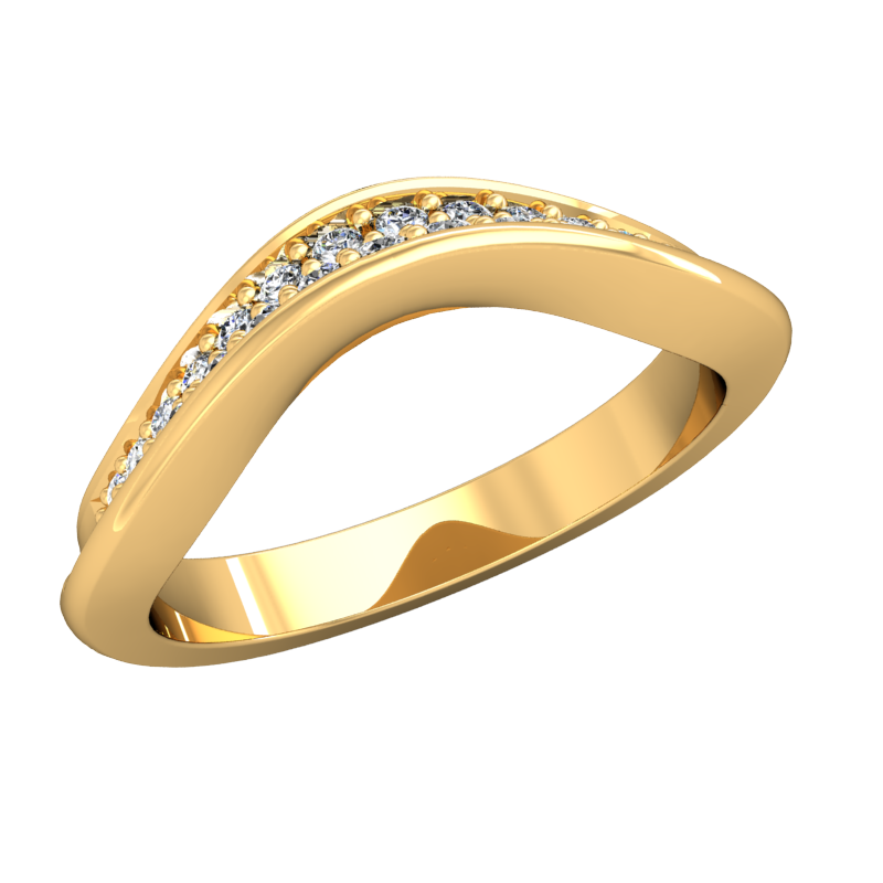 CWB-Q Concave Pave Contour Diamond Band .29 ct. T.D.W