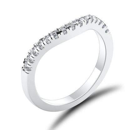 CWB-A    Fifteen Stone Contour Band 1/3 CT T.D.W