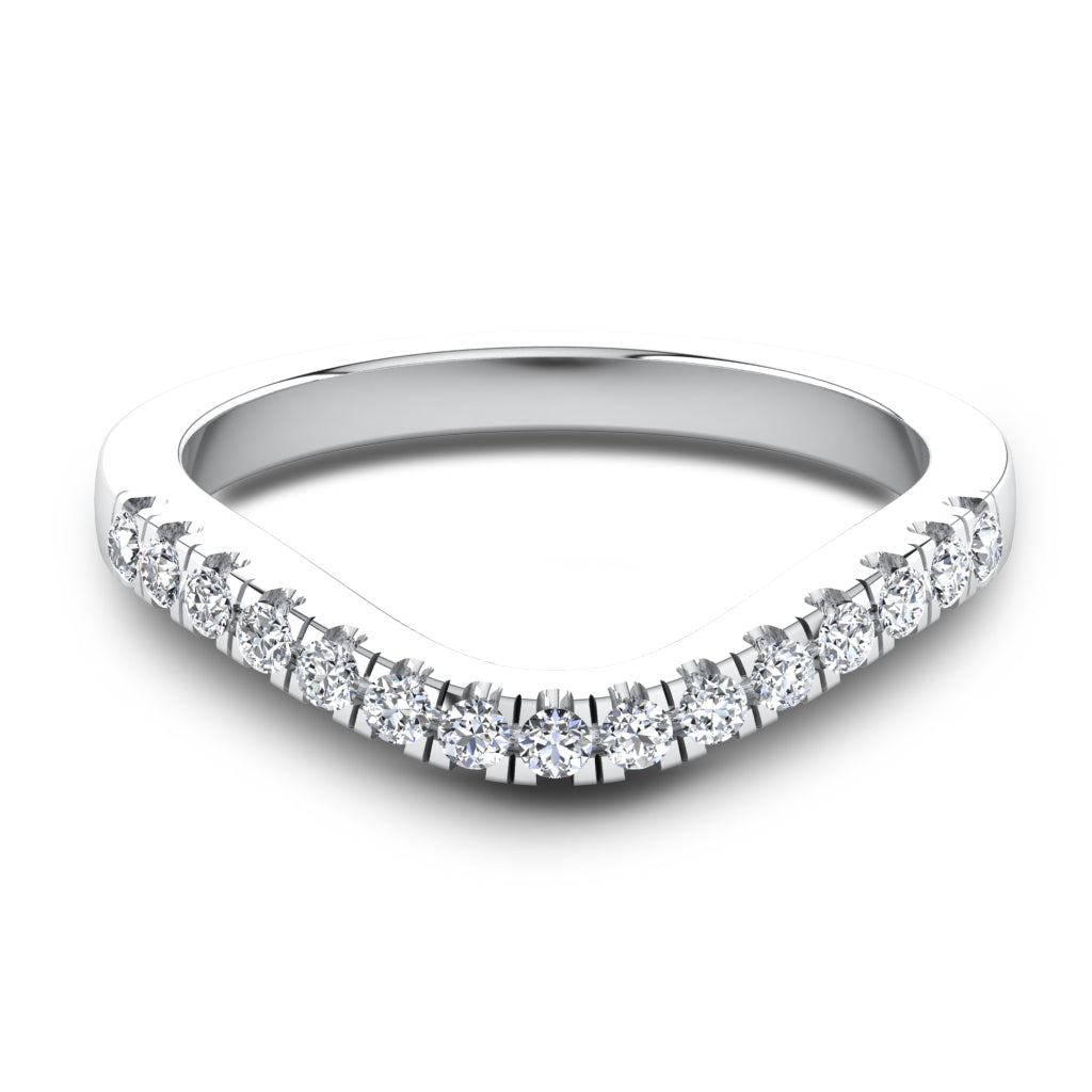 CWB-A    Fifteen Stone Contour Band 1/3 CT T.D.W