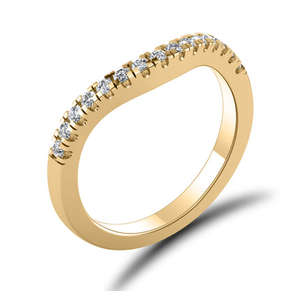 CWB-A    Fifteen Stone Contour Band 1/3 CT T.D.W