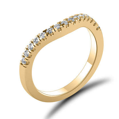 CWB-A    Fifteen Stone Contour Band 1/3 CT T.D.W