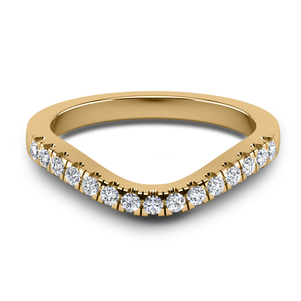 CWB-A    Fifteen Stone Contour Band 1/3 CT T.D.W