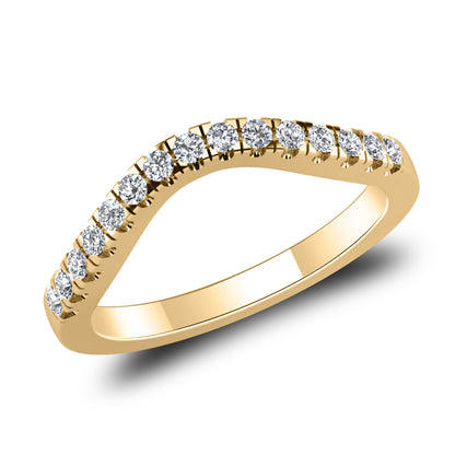 CWB-A    Fifteen Stone Contour Band 1/3 CT T.D.W
