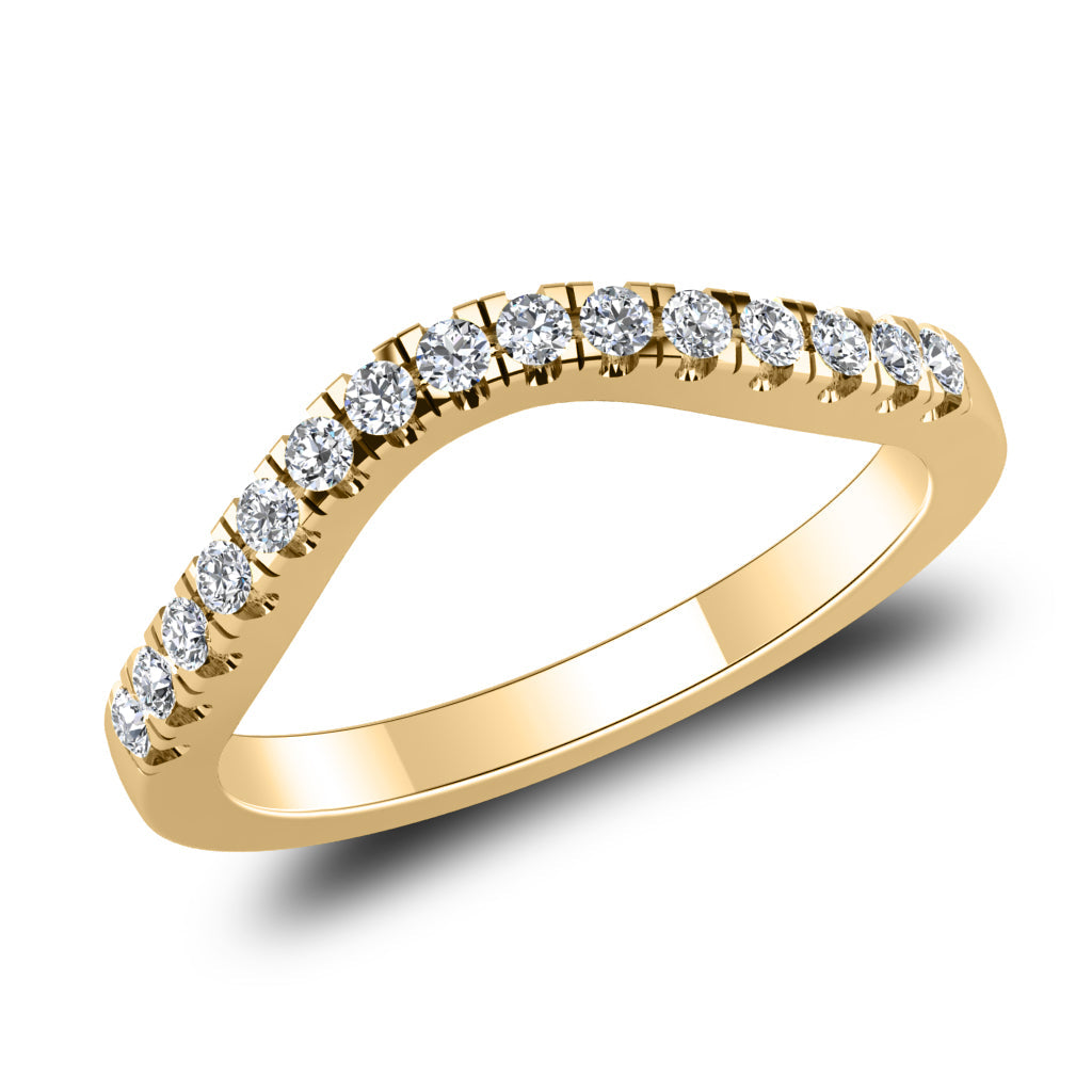 CWB-A    Fifteen Stone Contour Band 1/3 CT T.D.W