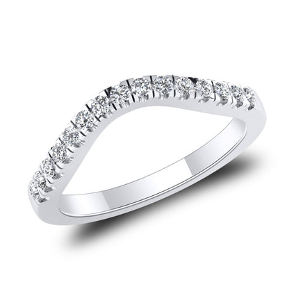 CWB-A    Fifteen Stone Contour Band 1/3 CT T.D.W