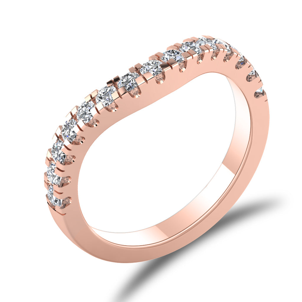 CWB-A    Fifteen Stone Contour Band 1/2 CT T.D.W