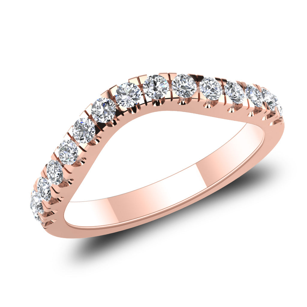 CWB-A    Fifteen Stone Contour Band 1/2 CT T.D.W