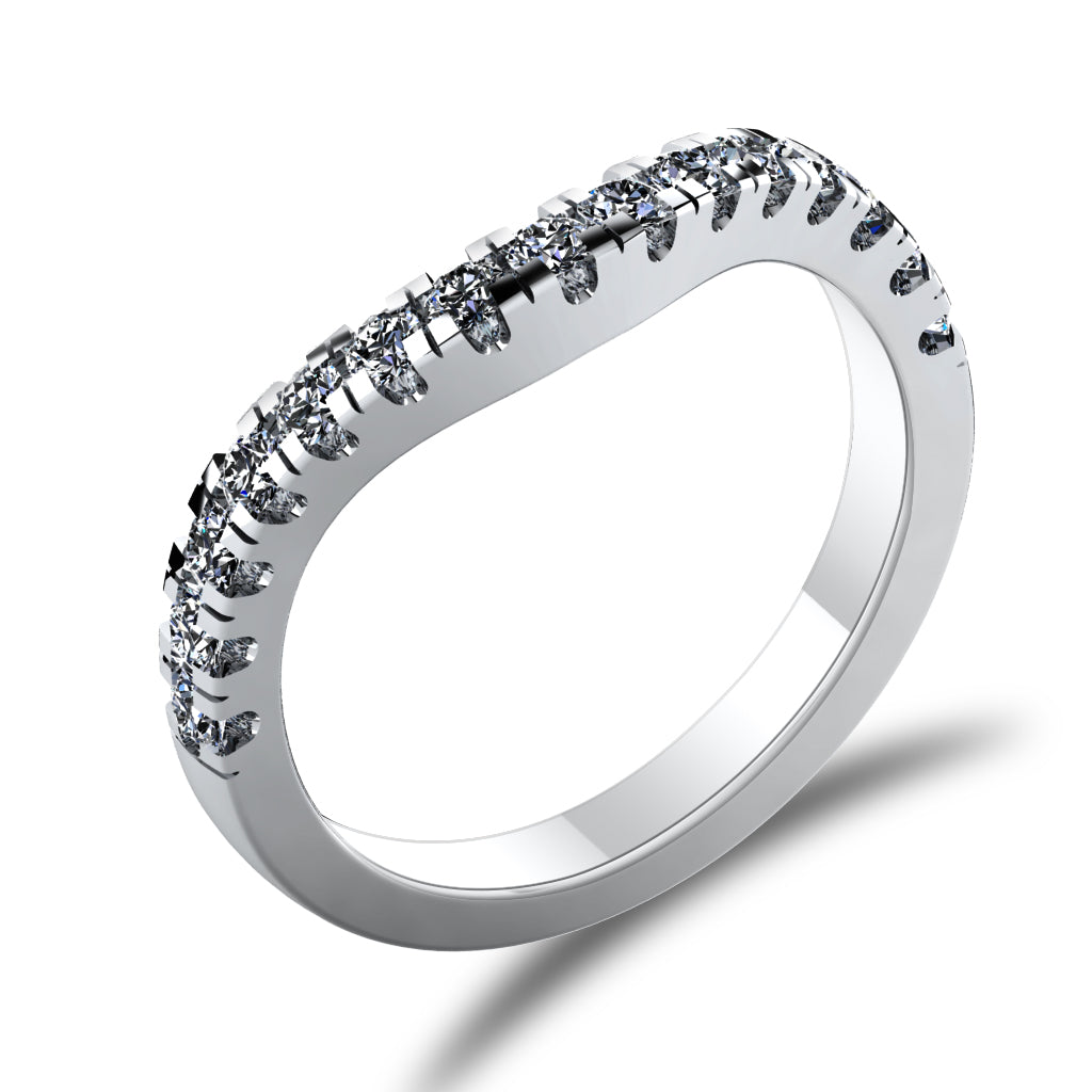 CWB-A    Fifteen Stone Contour Band 1/2 CT T.D.W