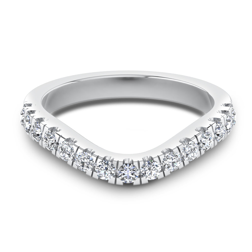 CWB-A    Fifteen Stone Contour Band 1/2 CT T.D.W