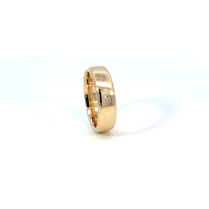 14K Yellow Gold Low Dome 6mm Comfort Fit Size 7.75