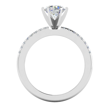 LE131-1.3 Petite Pavé .15 Carat Engagement Ring