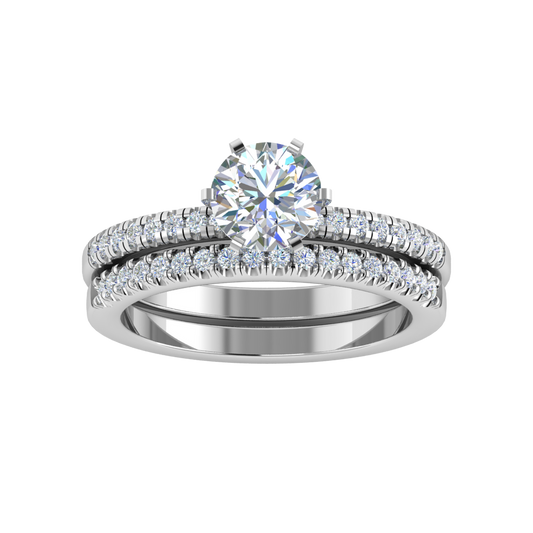 LE131-1.3 Petite Pavé .15 Carat Engagement Ring