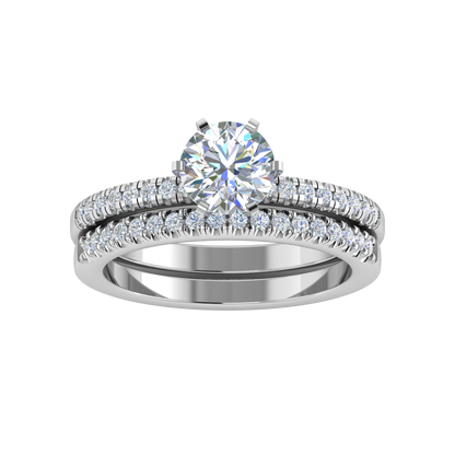 LE131-1.3 Petite Pavé .15 Carat Engagement Ring