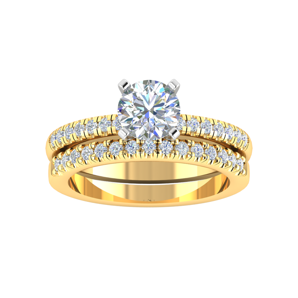 LE131-1.5 Petite Pavé 1/5 Carat Engagement Ring