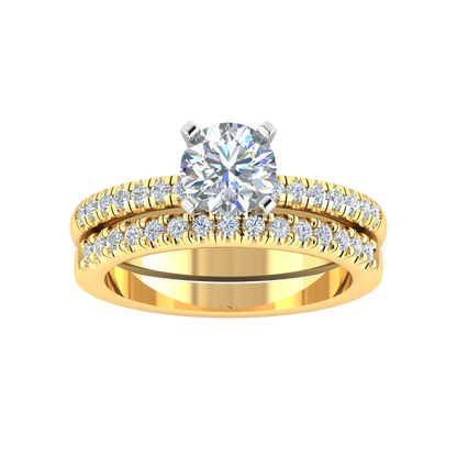 LE131-1.5 Petite Pavé 1/5 Carat Engagement Ring