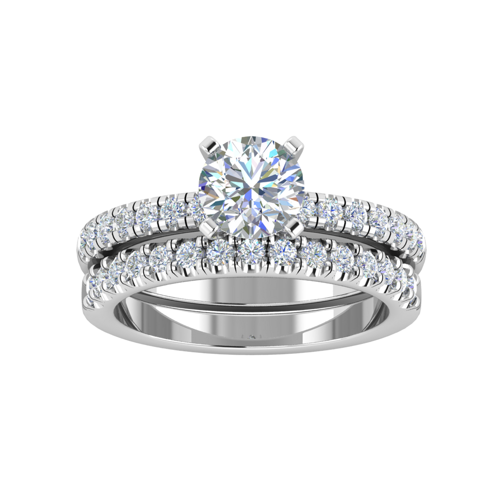 LE131-1.7 Petite Pavé 1/4 Carat Engagement Ring